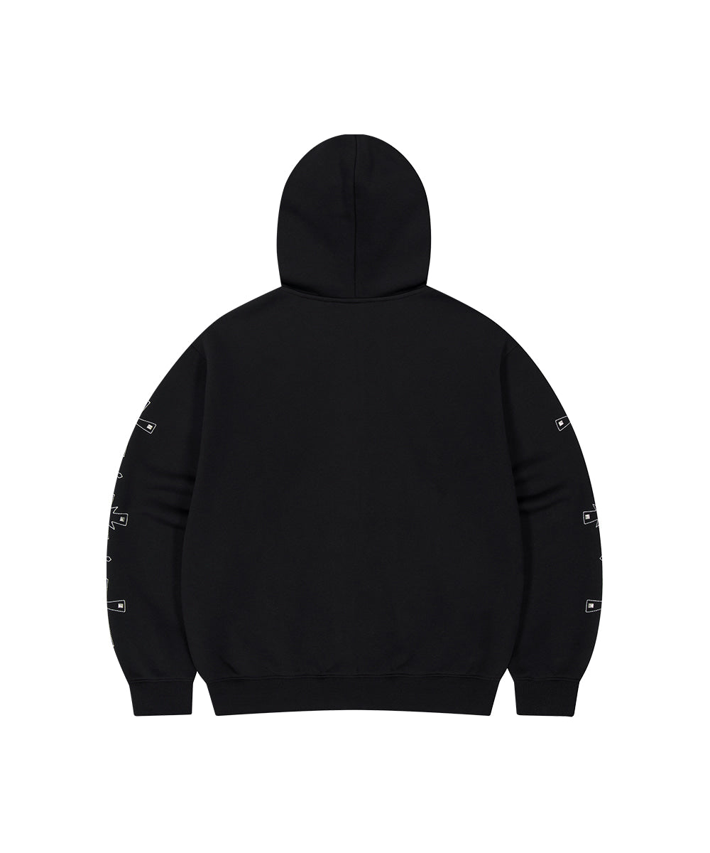 Mahagrid Cross Stud Hood Zip Up