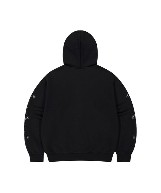 Mahagrid Cross Stud Hood Zip Up