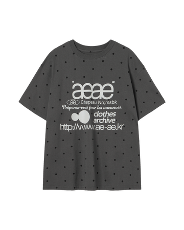 AEAE [6/4 pre-order delivery] Web Logo Dot T-Shirts [Charcoal]