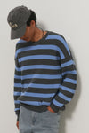 General Idea MAN Stripe Cotton Crew Neck Knit
