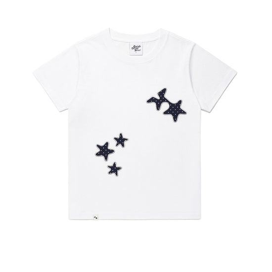 Cavish Cozy Star Applique Short Sleeve Tee White