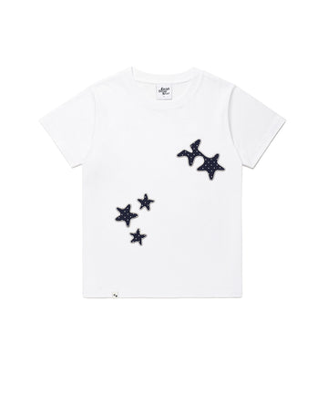 Cavish Cozy Star Applique Short Sleeve Tee White