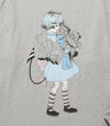 Nice Ghost Club Little Devil Girl Big Big Long Sleeve Tee [Grey]