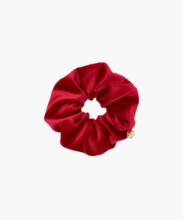 Marithé François Girbaud Circle Logo Velvet Scrunchie