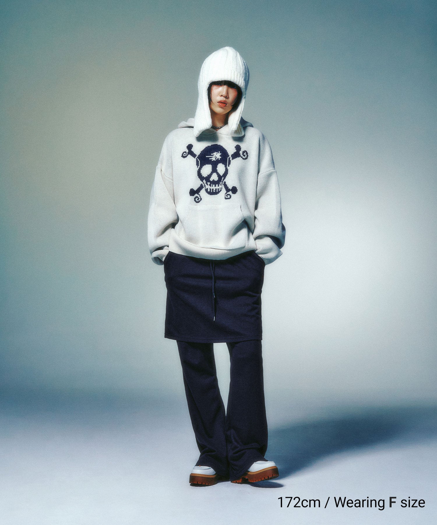 Nice Ghost Club Logo Sweat Layered Pants