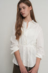 General Idea WOMAN Belted Pintuck Shirt