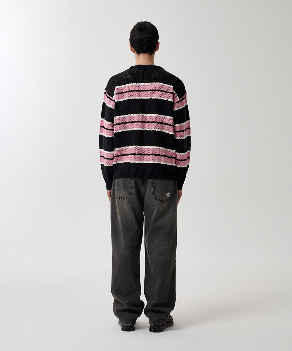 Mahagrid Mesh Stripe Knit