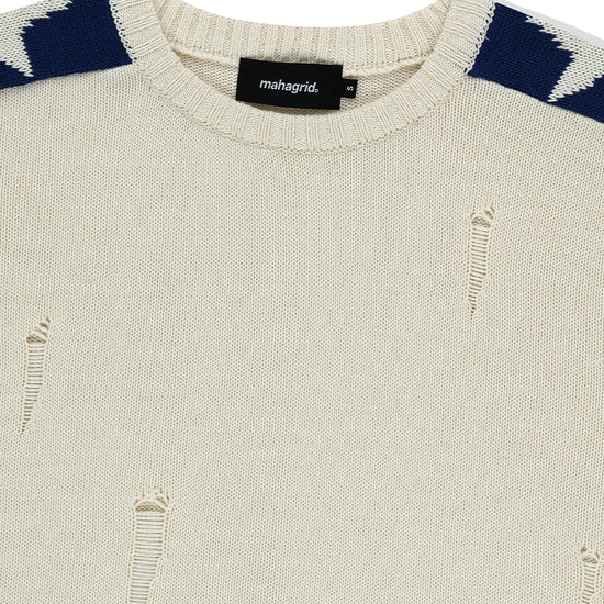 Mahagrid STAR CRASH KNIT CREWNECK