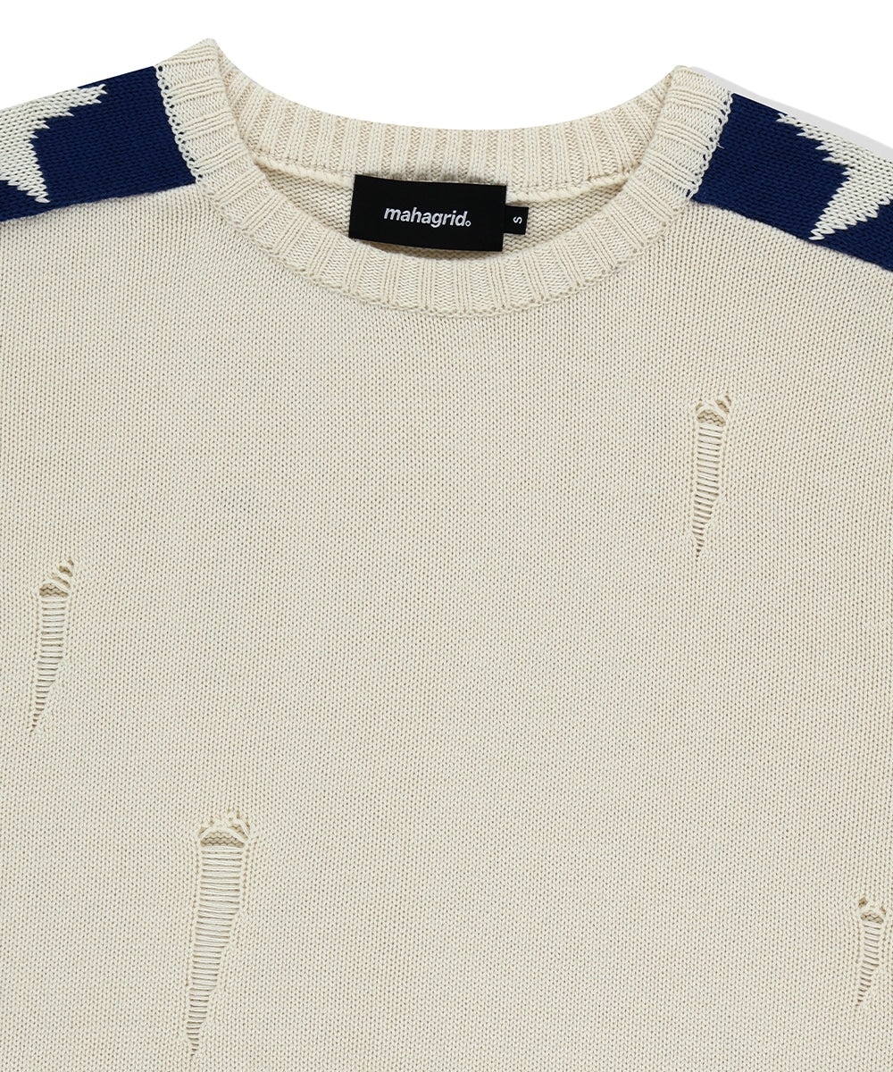 Mahagrid STAR CRASH KNIT CREWNECK