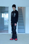 Nice Ghost Club Dancing Skeletons Zip Polo Knit