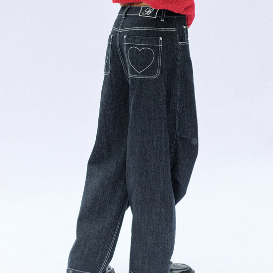 Bitter Cells Balloon Non Fade Denim Pants - Indigo