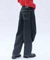 Bitter Cells Balloon Non Fade Denim Pants - Indigo
