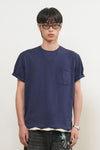 General Idea Unisex Hand-Knit Layered T-Shirt [Navy]