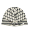 Cavish Kyurin Striped Button Beanie in Ivory