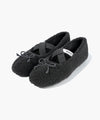 Marithé François Girbaud Kids Cross Banding Shearling Flat Shoes Brown
