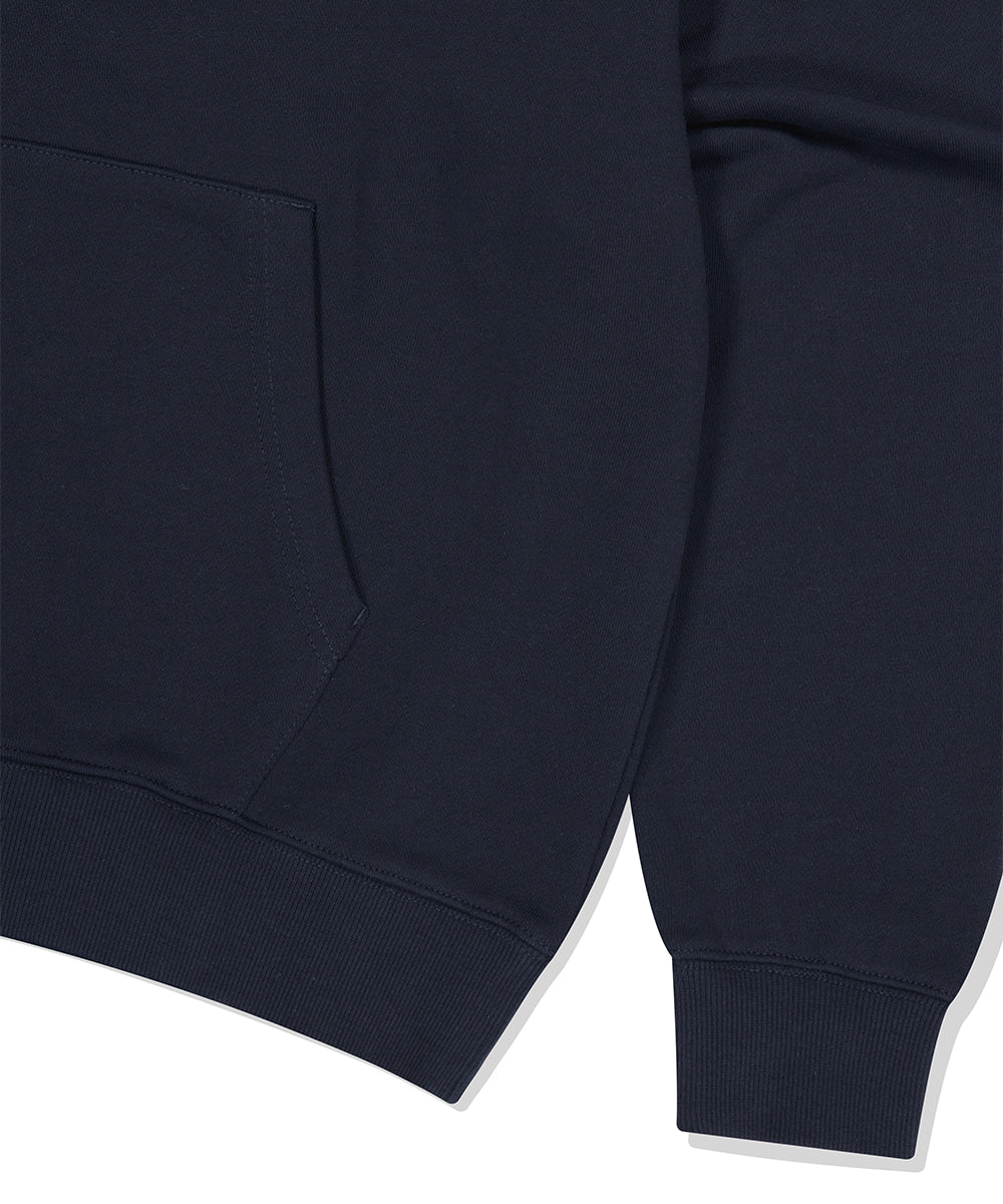 Mahagrid Basic Color Block Hoodie Navy