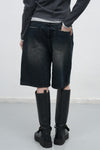 General Idea WOMAN Wide Bermuda Denim Pants