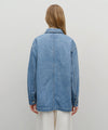 Marithé François Girbaud Women's French Denim Work Jacket Light Blue