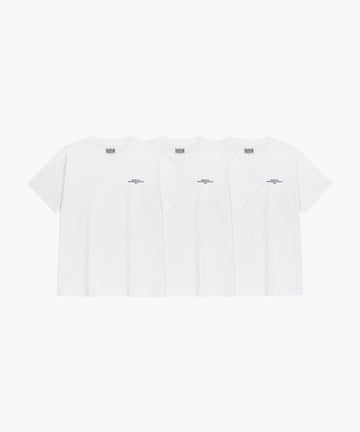Marithé François Girbaud 3PACK LETTERING LOGO TEE white