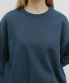 Marithé François Girbaud Lettering Logo Oversized Fit Sweatshirt Blue