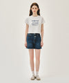 Marithé François Girbaud W RAW EDGE WASHED DENIM SHORTS