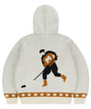 Mahagrid Hockey Knit Zip-Up Hoodie
