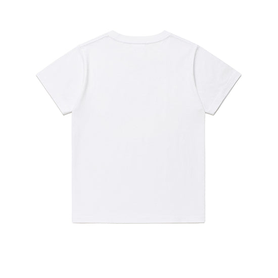 Cavish Women's Twin Heart Appliqué Short Sleeve T-Shirt in White