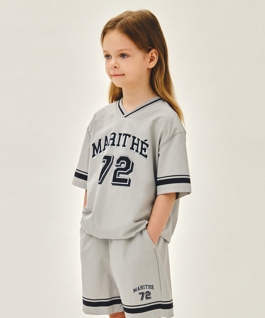 Marithé François Girbaud Kids V Neck Nylon Woven Tee
