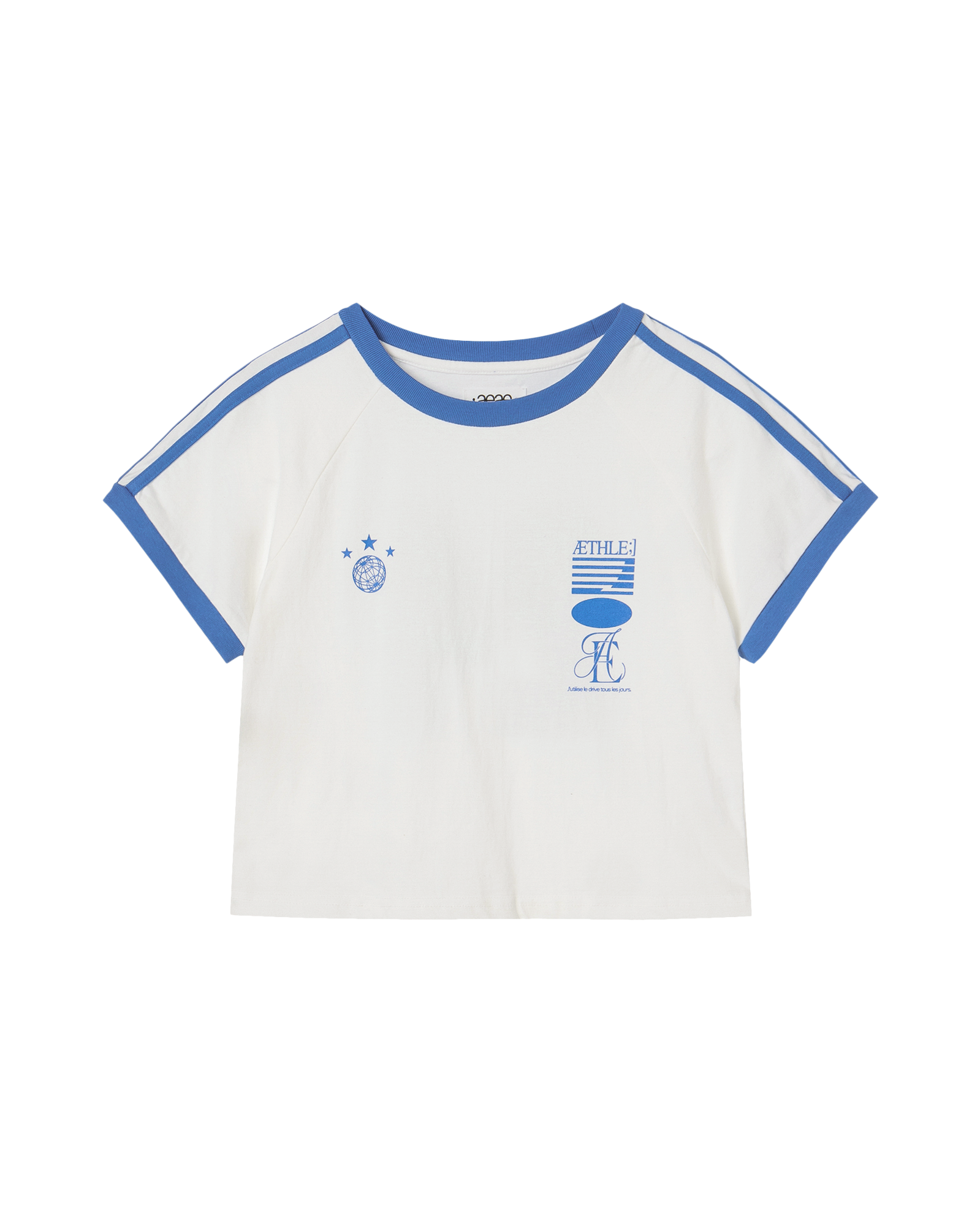 AEAE Athlete Stripe Half T-Shirt