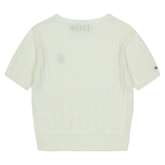 Mahagrid Cable Half Sleeve Knit