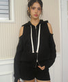 Bitter Cells Split Cut Out Hood Zip Up