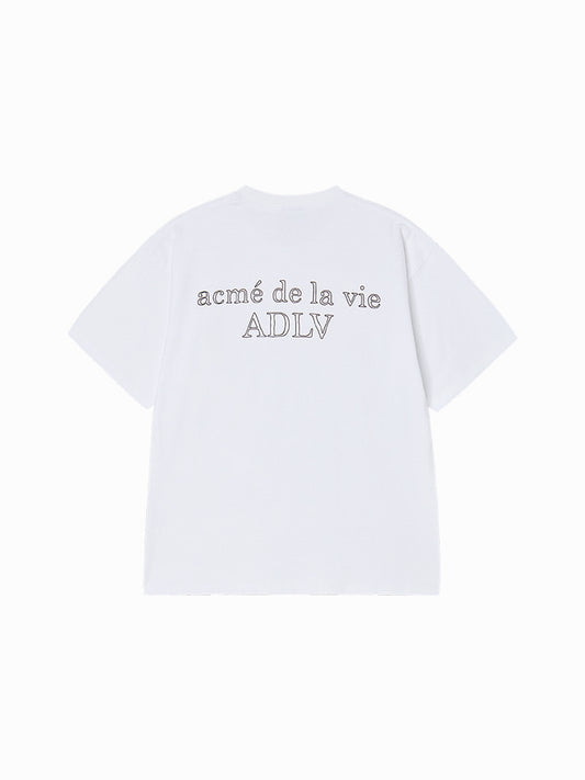 ADLV Border Line Basic Logo Short Sleeve T-Shirt