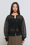General Idea WOMAN Dot Sheer Cardigan [BLACK]