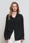 General Idea WOMAN Summer Loose Fit Wrinkle Hooded Shirt