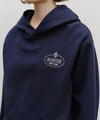 Marithé François Girbaud Crown Crest Symbol Hoodie (Brushed) Navy