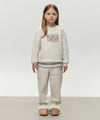 Marithé François Girbaud Kids Doodle Classic Logo Sweatshirt in Brushed Dark Green