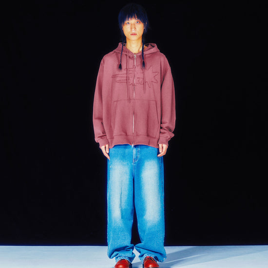 Nice Ghost Club 3Star Logo Zip Hoodie