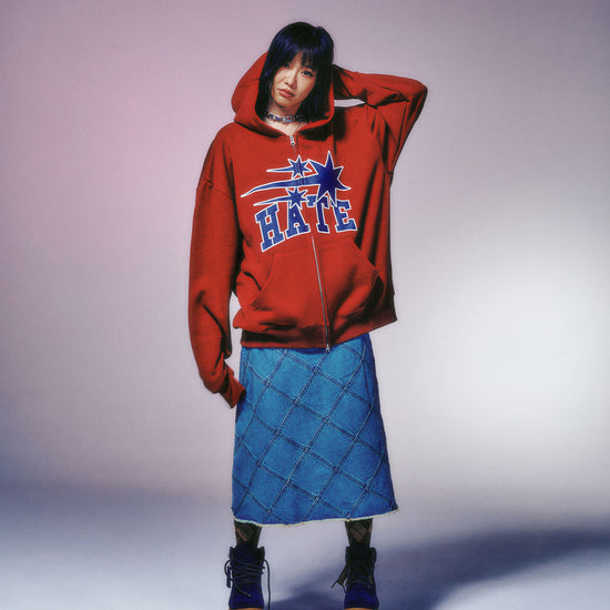Nice Ghost Club 3 Stars Hate Hoodie Zip Up