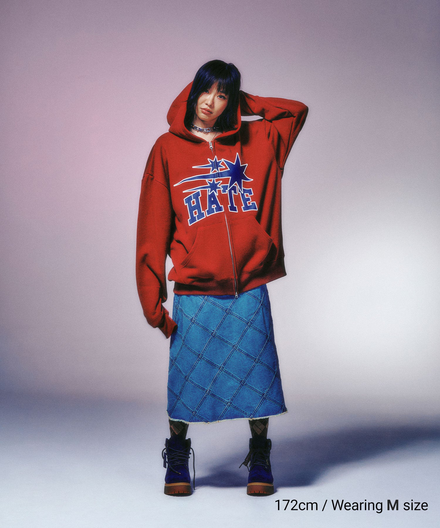 Nice Ghost Club 3 Stars Hate Hoodie Zip Up