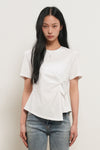 General Idea WOMAN Shoulder Padded Twist T-Shirt