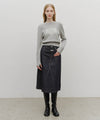 Marithé François Girbaud W A-Line Denim Midi Skirt