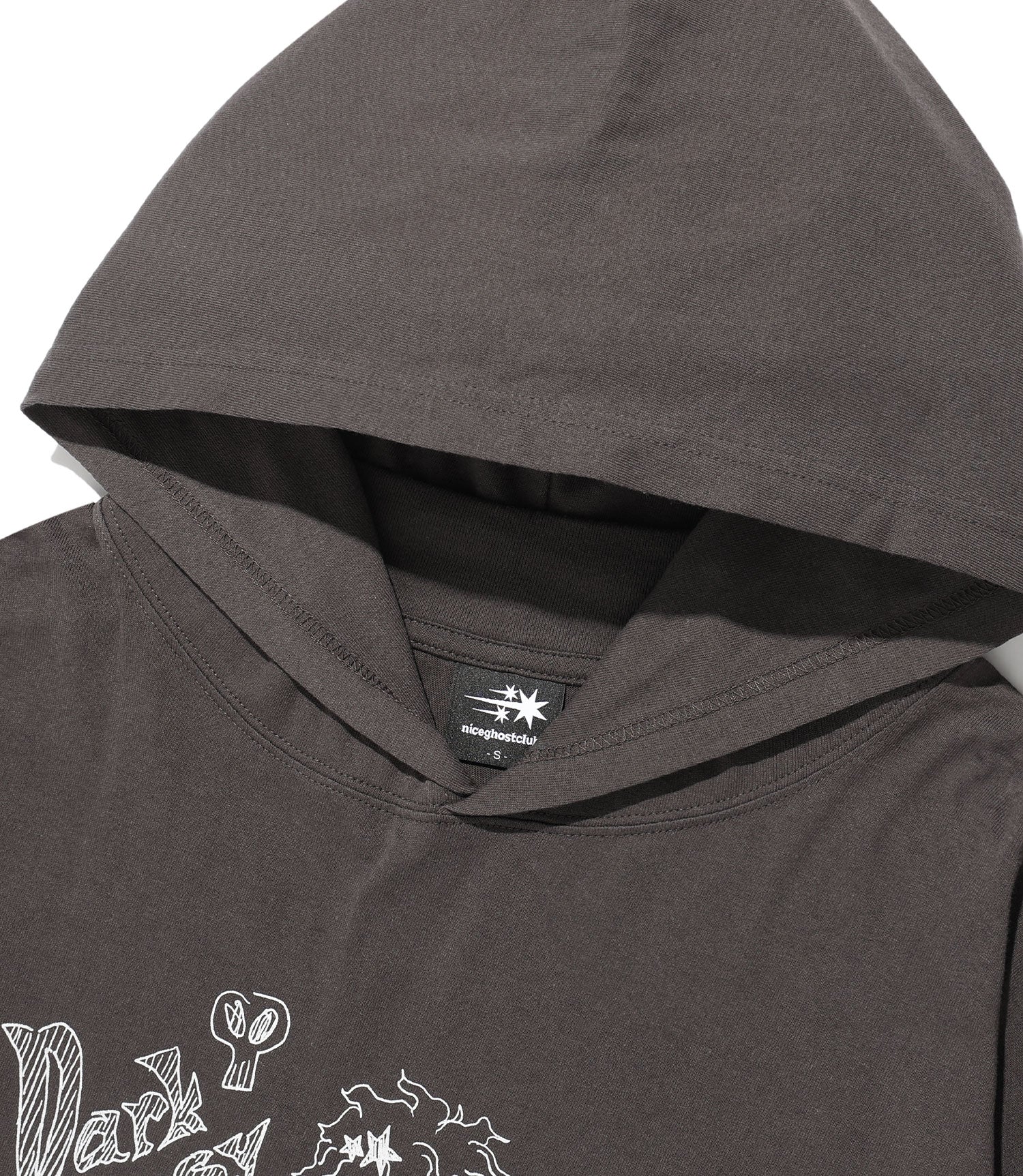 Nice Ghost Club Doodle Big Big Long Sleeve Hoodie