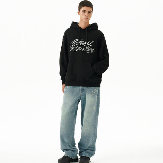 Mahagrid Letter Ink Logo Hoodie