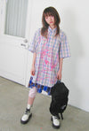 Nice Ghost Club Angel Check Big Big Half Shirt