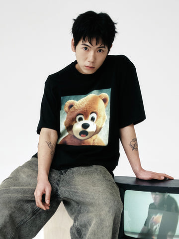 ADLV AC Bear Baby Face Jewelry Short Sleeve T-Shirt