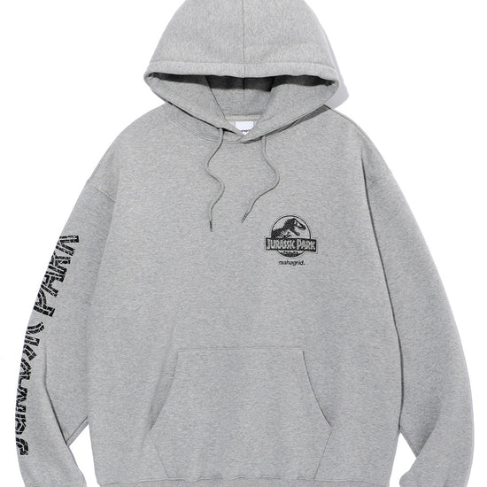 Mahagrid Jurassic Collaboration Logo Hoodie in Grey