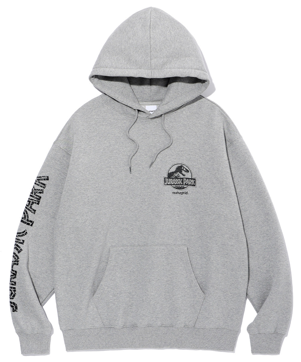 Mahagrid Jurassic Collaboration Logo Hoodie in Grey