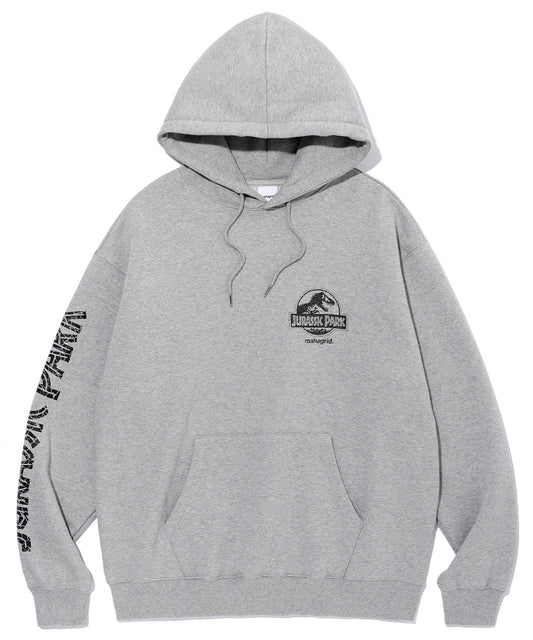 Mahagrid Jurassic Collaboration Logo Hoodie in Grey