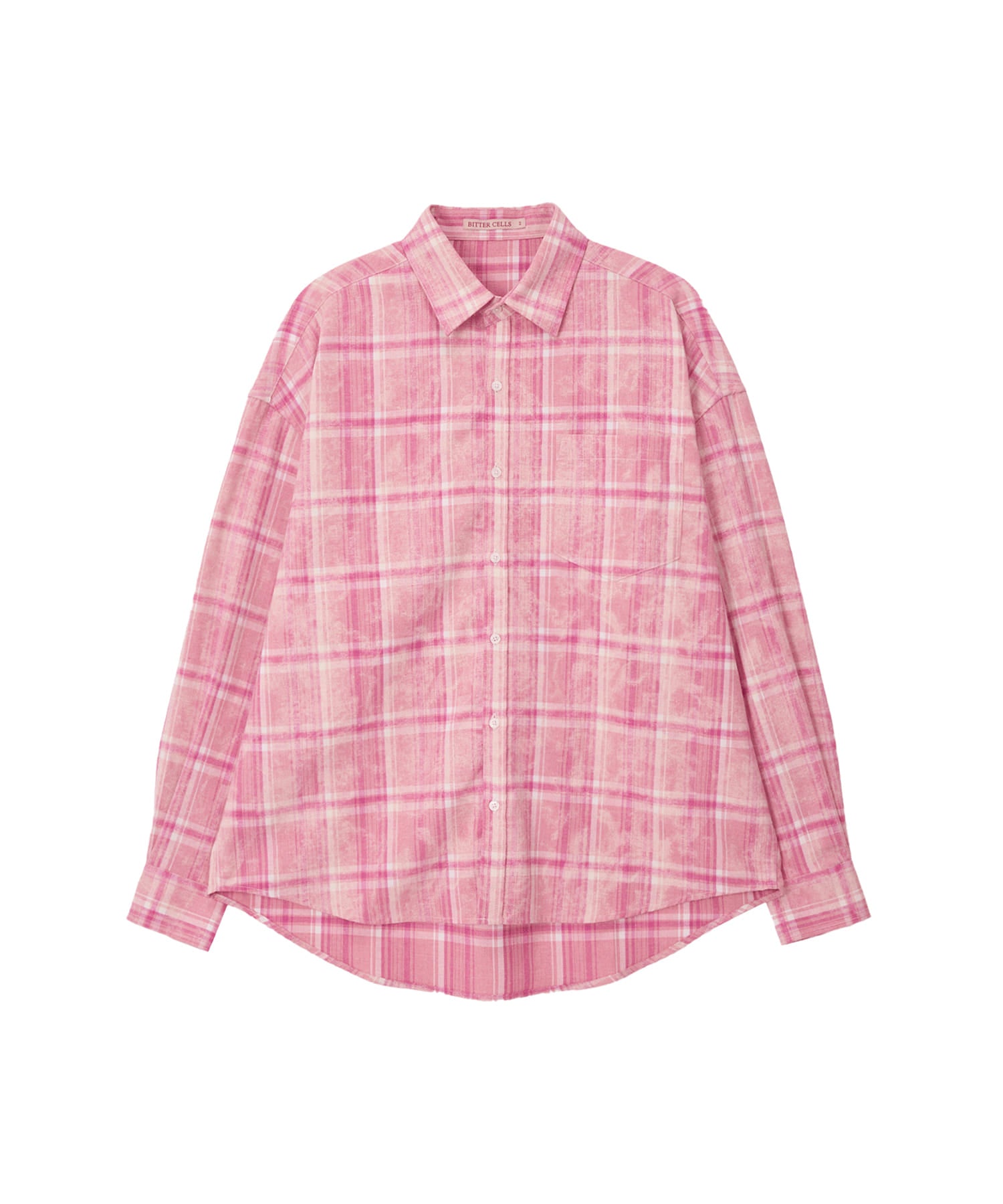 Bitter Cells Peach Check Shirt - Pink