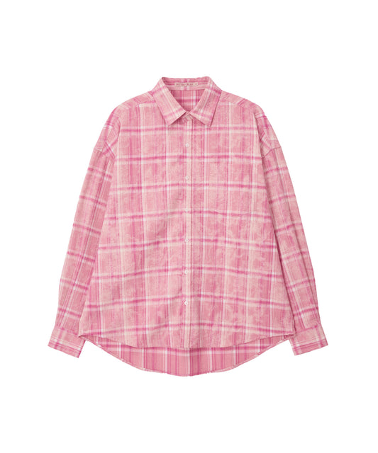 Bitter Cells Peach Check Shirt - Pink